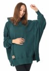 MijaCulture - 3 w 1 bluza Oversize ciążowa i do karmienia z rozcieciami „Victoria” M015 zielona