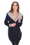 MijaCulture - bluza ciążowa 3 w1 / peleryna M62/4070 ciemny granat