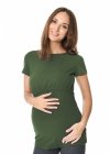 MijaCulture - Top 2 w 1 ciążowy i do karmienia M018 Camila khaki