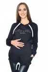 MijaCulture - 3 w 1 bluza ciążowa i do karmienia M68 4110 czarny Limited Edition front