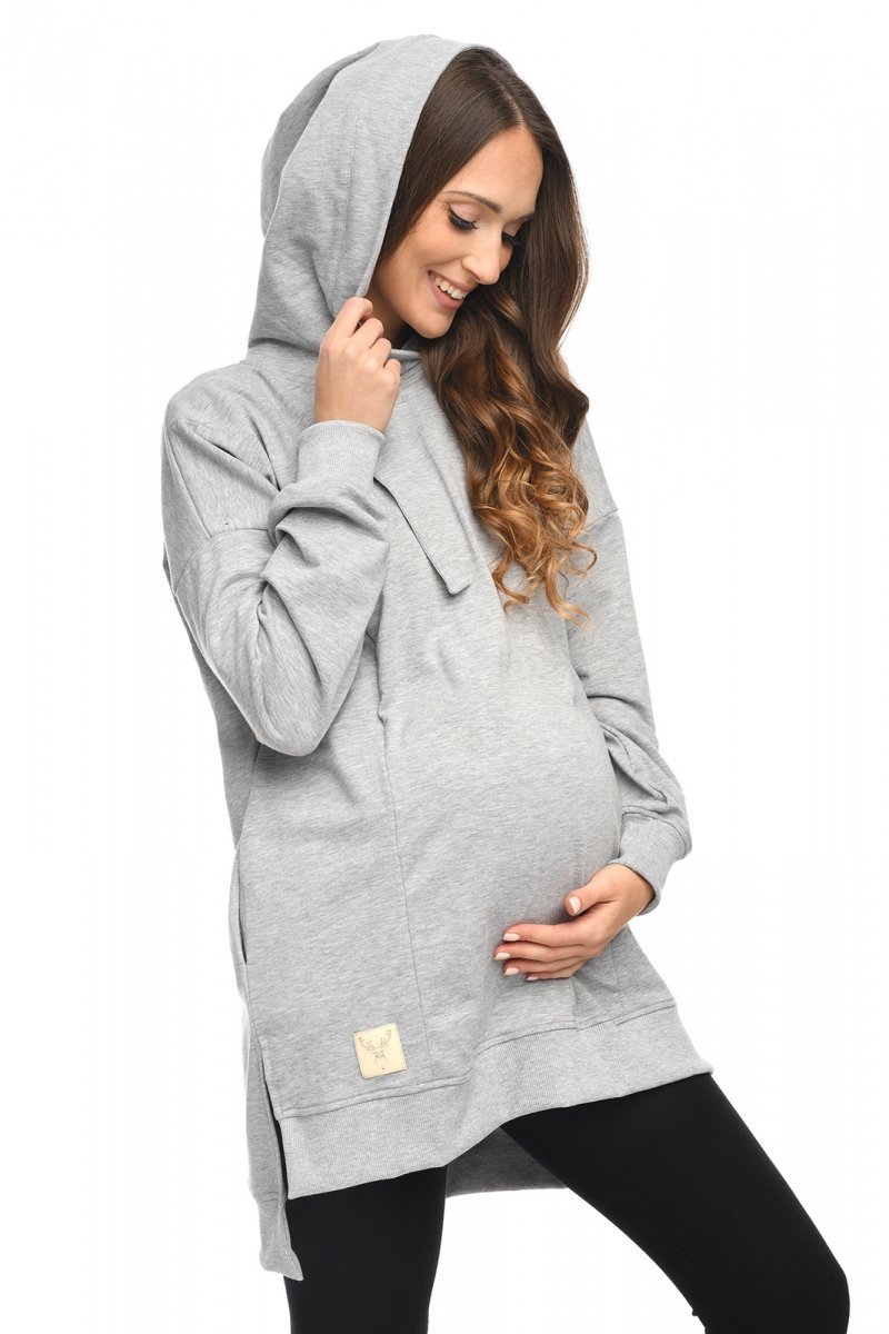 MijaCulture hoodie for pregnant women and breastfeeding &quot;Aurelia&quot;  Melange