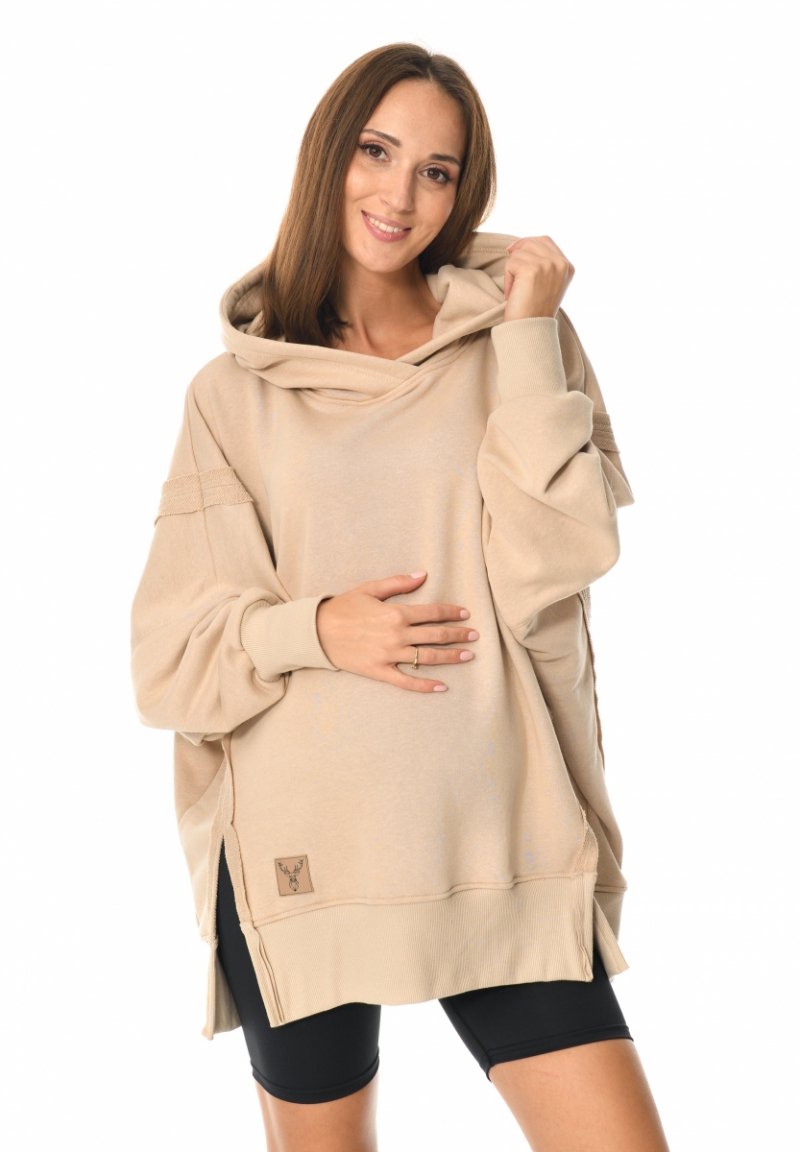 MijaCulture hoodie for pregnant women and breastfeeding &quot;Victoria&quot;  Beige
