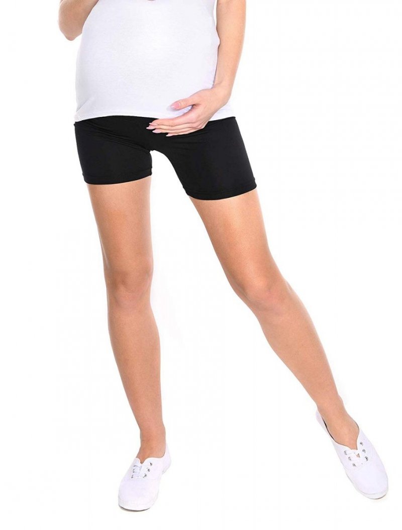 Comfortable short maternity leggings M012 black