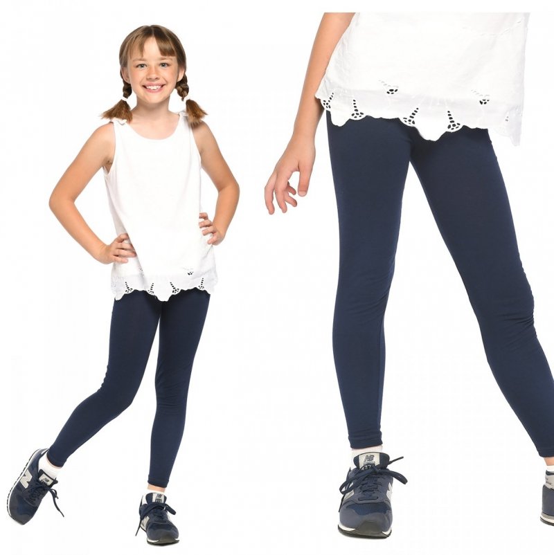 Girls long leggings for children Zoe navy