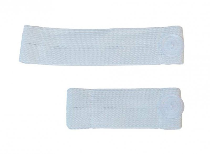 MijaCulture -  Maternity Pregnancy waistband adjustable elastic waist extenders White