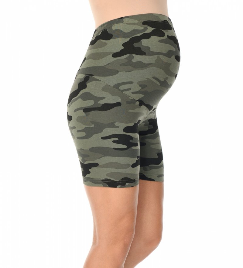 Comfortable short maternity leggings M012 camo