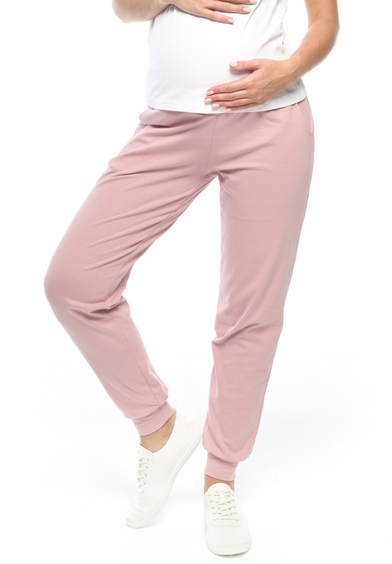Casual maternity trousers Amanda M010 light pink