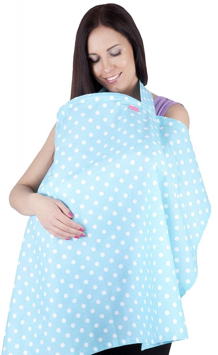 MijaCulture - 2 in1 Nursing Breastfeeding Cover / Scarf / Apron 4010/M34 Turquoise