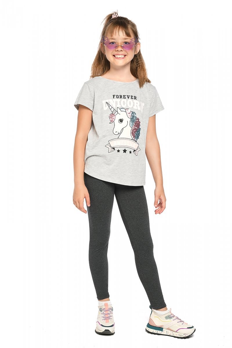 Legginsy dziewczęce getry dla dzieci ZOE grafit