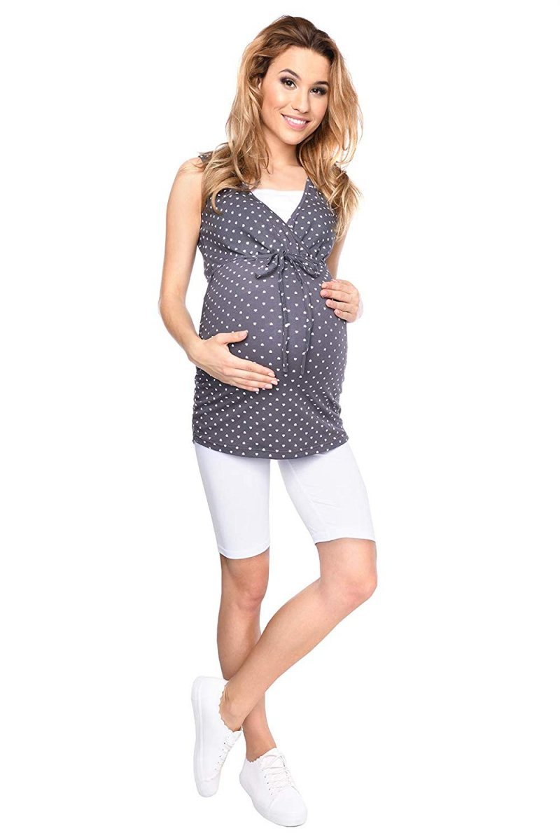 Wygodne legginsy ciążowe Mama 1052 biały 