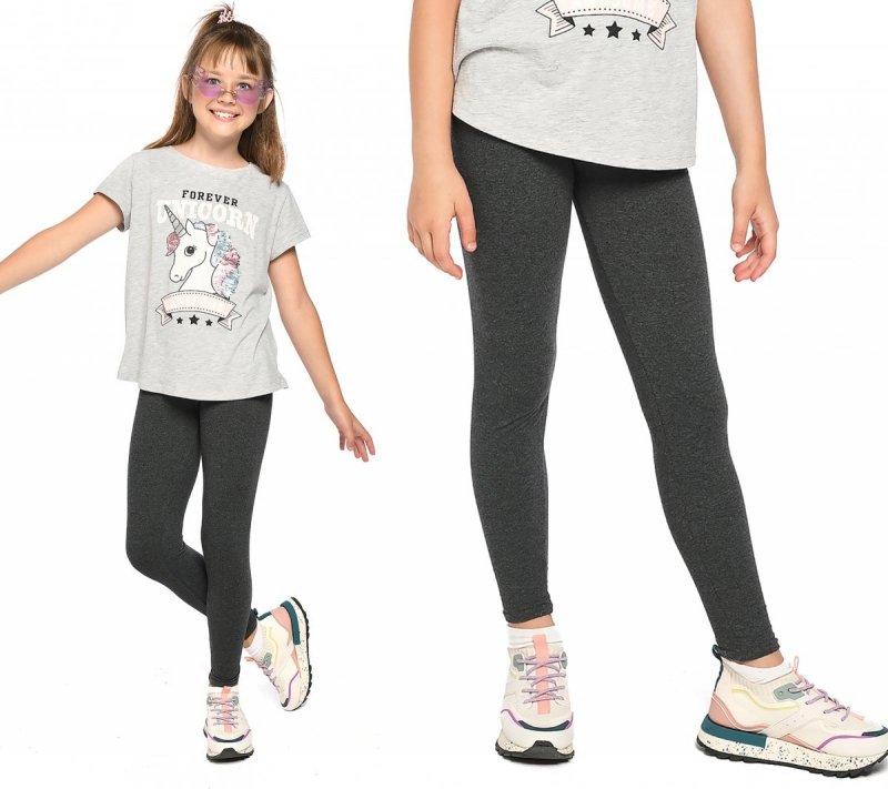 Legginsy dziewczęce getry dla dzieci ZOE grafit