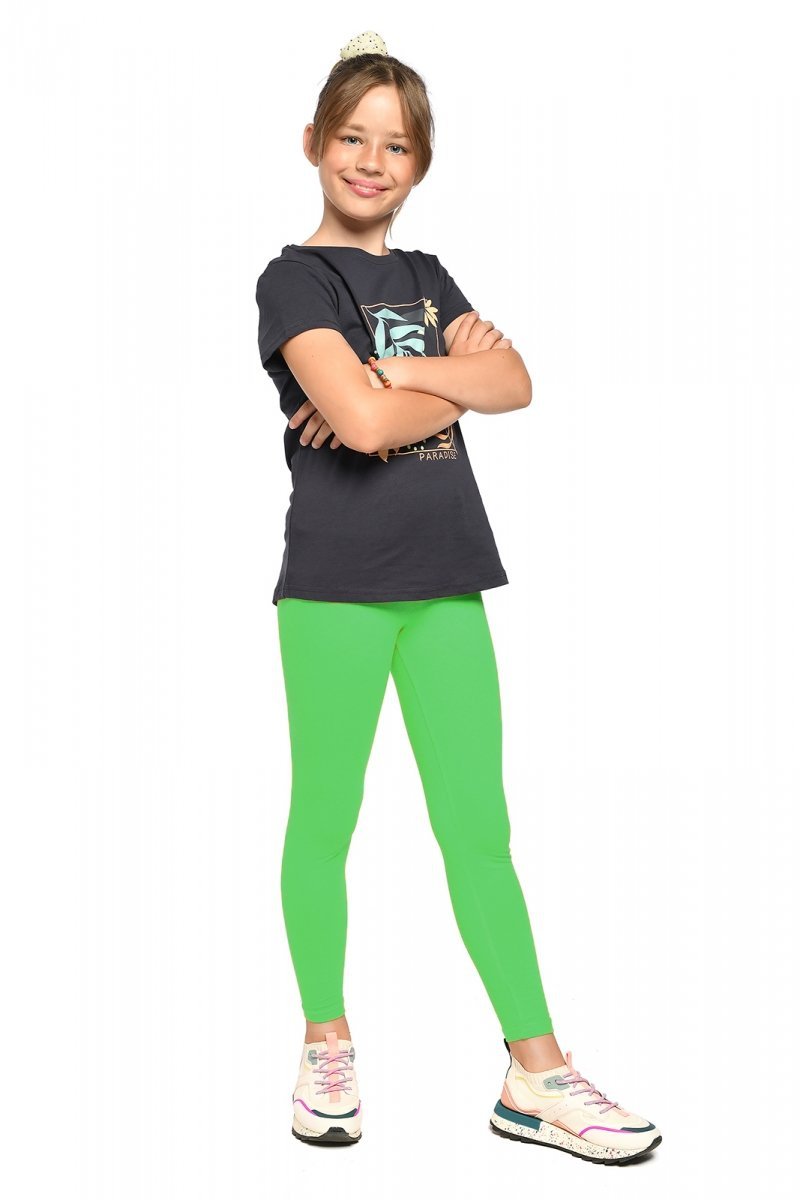 Legginsy dziewczęce getry dla dzieci ZOE zielony