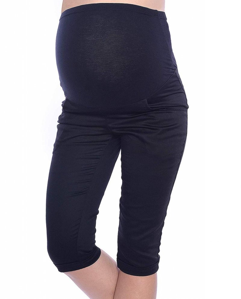 MijaCulture - spodnie rybaczki ciążowe 9045/ M34 czarny