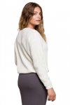 Be Knit BK075 Sweter z dekoltem w serek - ecru