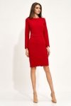 Nife Czerwona ołówkowa sukienka  - S206
