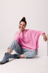 Be Knit BK105 Sweter z nietoperzowymi rękawami - różowy