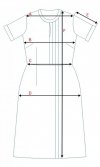 Stylove S361 Sukienka z ozdobnymi zakładkami na boku - pudrowa