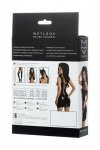 Glossy Glossy Shiny Wetlook dress with a lace MICHELLE - black