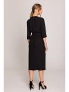 Stylove S396 Sukienka z kopertowym motywem - czarna