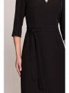 Stylove S396 Sukienka z kopertowym motywem - czarna