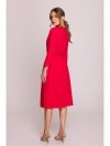 Stylove S403 Sukienka oversize z modalu - czerwona