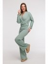 BeWear B292 Bluza z kopertowym dekoltem - miętowa