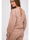 BeWear B293 Bluza z otwartymi plecami - mokka