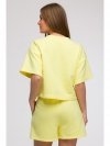 BeWear B294 Bluza oversize z krótkimi rękawami - cytrynowa