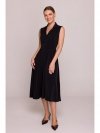 Stylove S409 Sukienka z rozpinanym dekoltem - czarna