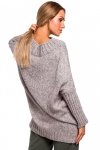 Moe M470 Sweter półgolf melanż - szary
