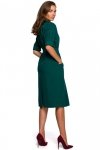 Stylove S230 Sukienka z dużymi kieszeniami - zielona