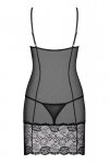 Obsessive Alluria chemise bielizna nocna komplet koszulka + stringi