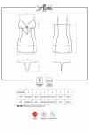 Obsessive Alluria chemise bielizna nocna komplet koszulka + stringi