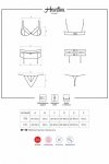 Obsessive Heartina set bielizna nocna komplet biustonosz + stringi + pas do pończoch