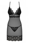 Obsessive Renelia chemise bielizna nocna komplet koszulka + stringi