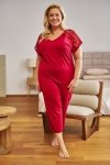 Doctornap Piżama damska PB 7259 burgundy red