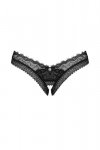 Obsessive Figi stringi otwarte Medilla czarne