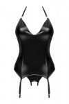 Obsessive Gorset i stringi Viranes czarne