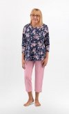 Piżama Martel Maria II 201 3/4 3XL-4XL damska rozpinana