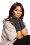 Be Knit BK098 Długie rękawiczki bez palców - grafitowe - WYSYŁKA 24H