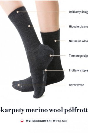 STEVEN SKARPETY DAMSKIE PÓŁFROTTE MERINO WOOL 130