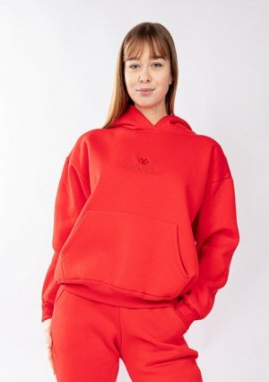 D Karen Bluza DK-K-B9-H1 CZERWONY BAWEŁNA GRUBA