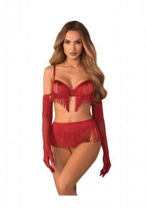 Obsessive Rossay Red komplet 4-częściowy otwarty