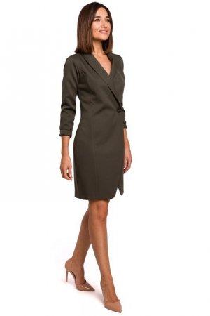 Stylove S217 Sukienka żakietowa - khaki