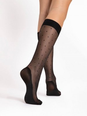 Fiore Podkolanówki Dots Massage 20 Den Black