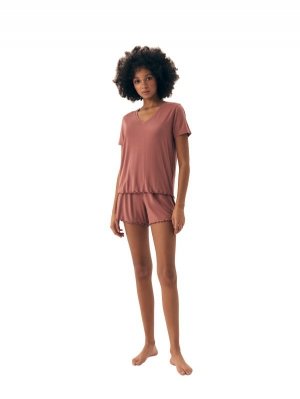 Esotiq-Henderson Piżama damska Noves 43022 mauve