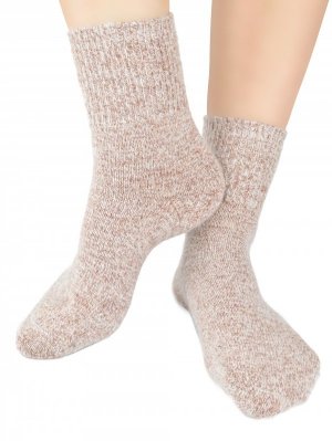 Noviti Skarpety SB 134 W 04 melanż brązowy