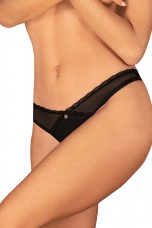 Obsessive Figi stringi otwarte Latinesa czarne