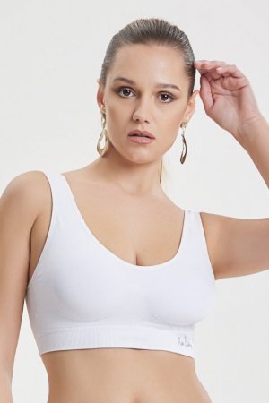 4014 Biustonosz Top Sportowy, bianco-biały