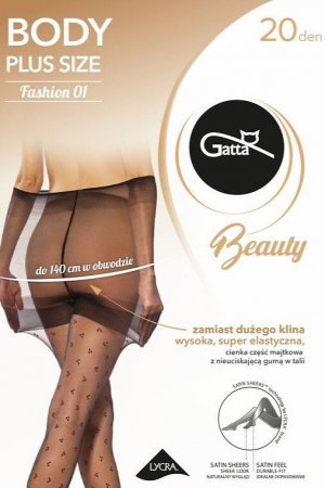 Rajstopy Gatta Body Plus Size Fashion wz.01 20 den 3-6